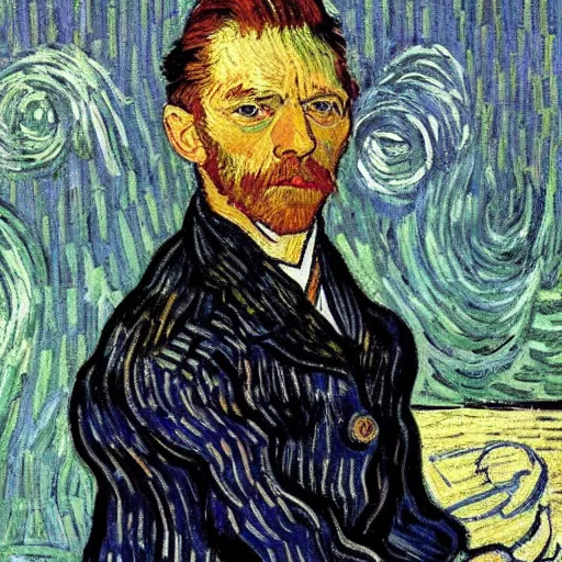 Image similar to portrait of young jason isaacs as a florist, long shot, van gogh