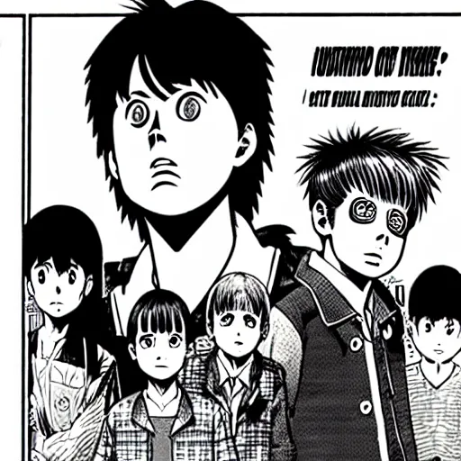 Image similar to back to the future manga by junji ito