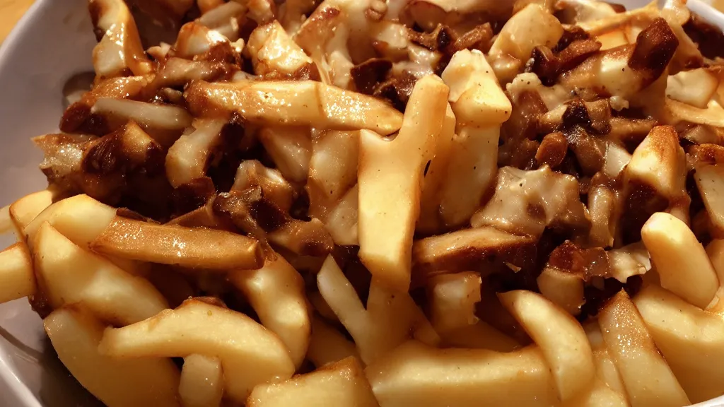 Prompt: a delicious poutine from quebec