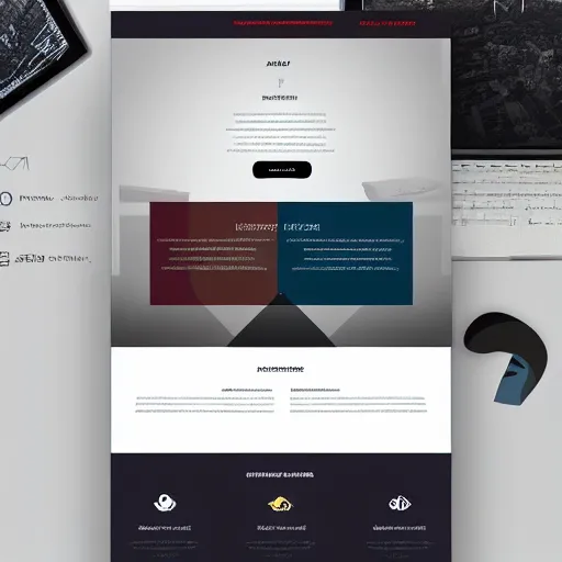 Image similar to a saas landing page template designed by davinci 4 k detailed