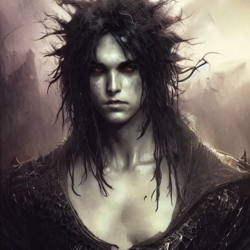 Image similar to lost boys, darkwave, darksynth, portrait character art, sharp, digital matte painting, art by luis royo, greg rutkowski, wlop, dramatic lighting, trending on artstation