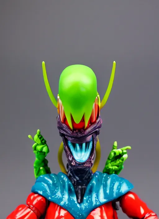 Prompt: space monster alien sofubi action figure, product photography