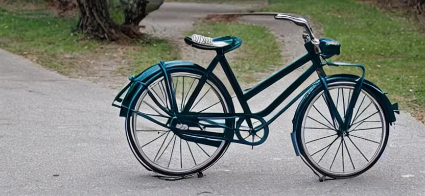 Prompt: Spacelander Bicycle designed by Benjamin Bowden (1960)