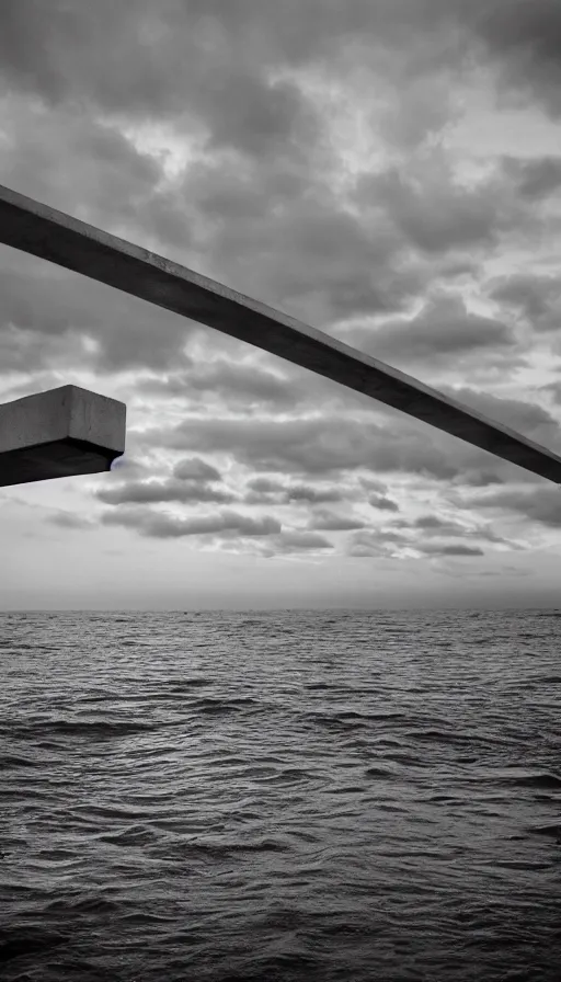 Prompt: color pentax photograph of beautiful brutalist storm surge barriers. wide angle, distant shot. epic!