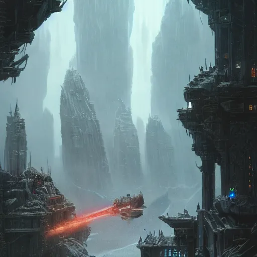 Image similar to the empire strikes back movie, highly detailed, illustration, fantasy art, in the style of greg rutkowski, cinematic shot, epic, fantasy, intricate, hyper detailed, artstation, concept art, smooth, sharp focus, ray tracing