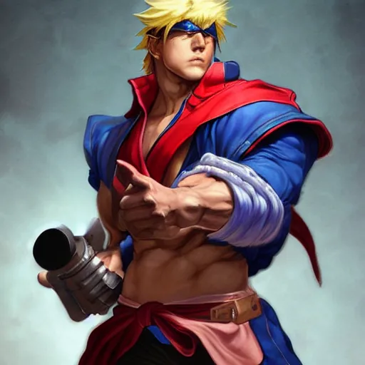 Image similar to strider hiryu as a street fighter character, cg animation, capcom, realistic, character select portrait, by artgerm, greg rutkowski, alphonse mucha, 3 d