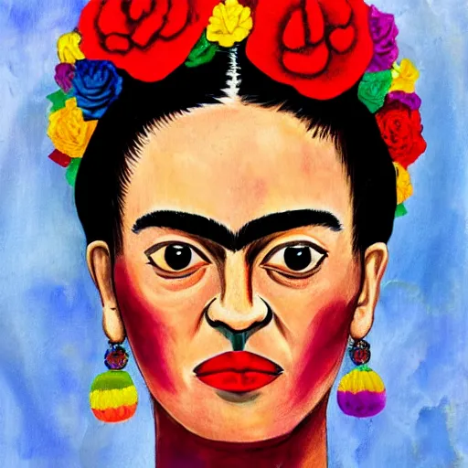 Prompt: artwork inspired by frida kahlo