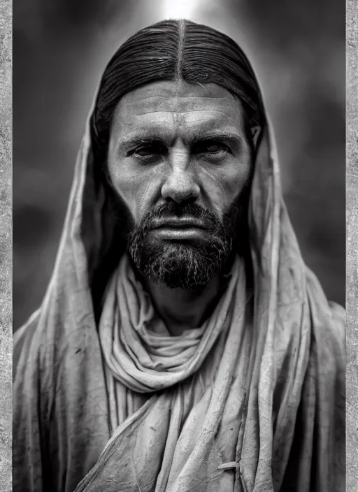 Image similar to closeup portrait of barabbas, depth of field, zeiss lens, detailed, symmetrical, centered, fashion photoshoot, by Annie Leibovitz and Steve McCurry, David Lazar, Jimmy Nelsson, Breathtaking, 8k resolution, extremely detailed, beautiful, establishing shot, artistic, hyperrealistic, beautiful face, octane render