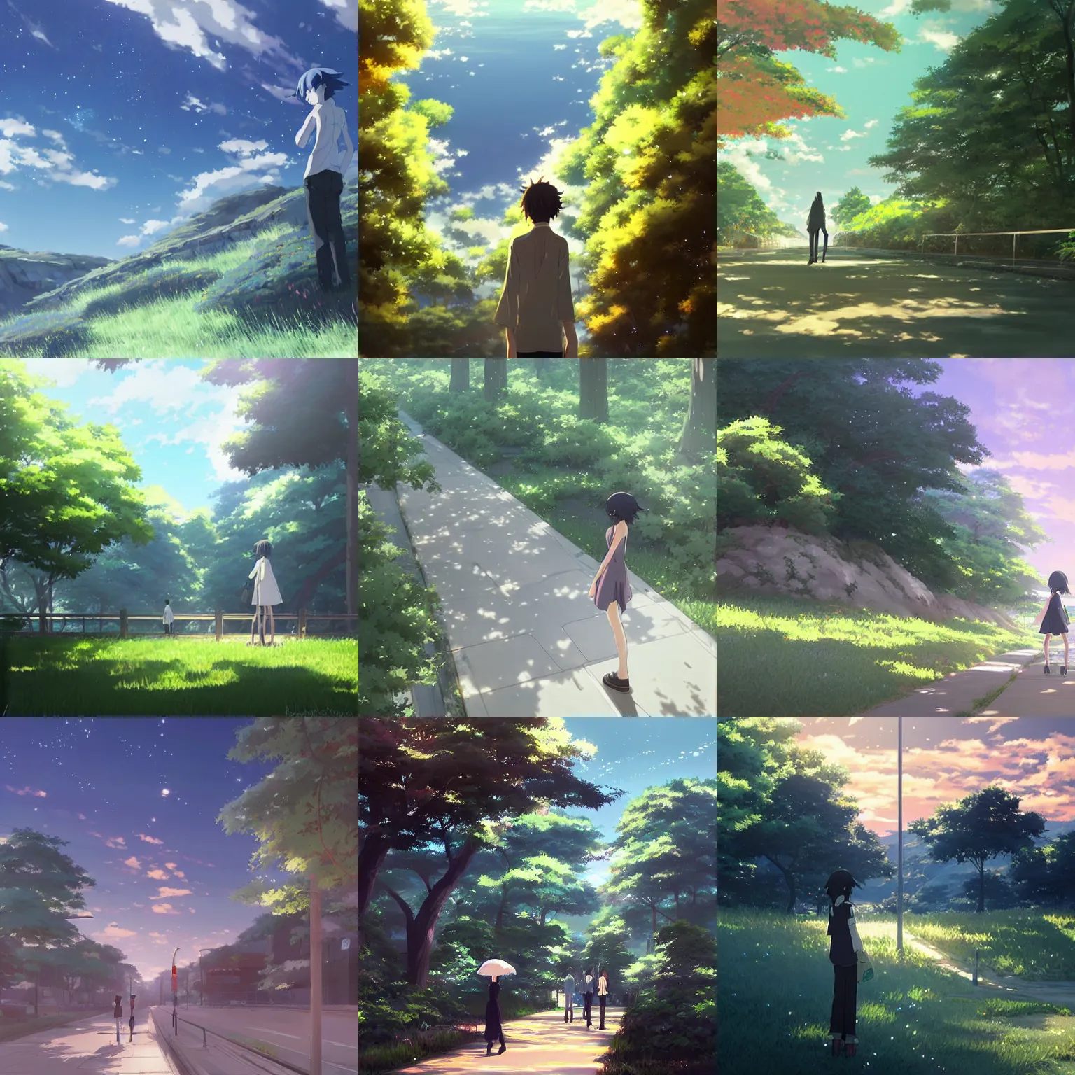 Prompt: artwork by makoto shinkai