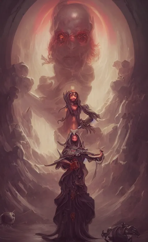 Image similar to portrait of the necromancer by peter mohrbacher, hyper detailed