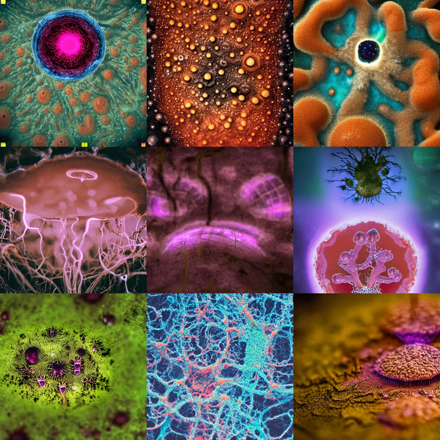 Prompt: fungal micrograph 8 k jungian cosmic horror