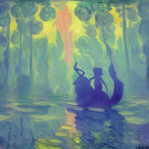 Image similar to the mystery shak from gravity falls, impressionism by monet, trending on artstation,