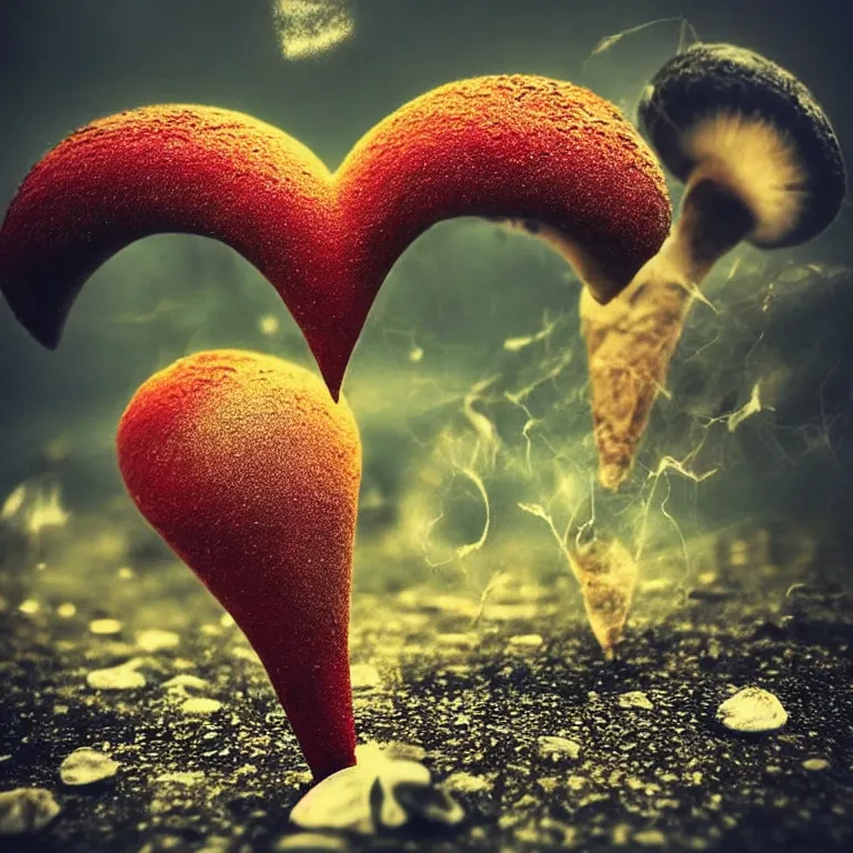 Image similar to double exposure of love, symbols of live, explosion, love is the most relevant theme, love is infinity, love is begin of all, 8 k resolution, artistic mode, artistic, trending on instagram, long exposure, love art, serious, fantasy and dreams vibes, mushrooms style and macro style, spawn, spruce vibes