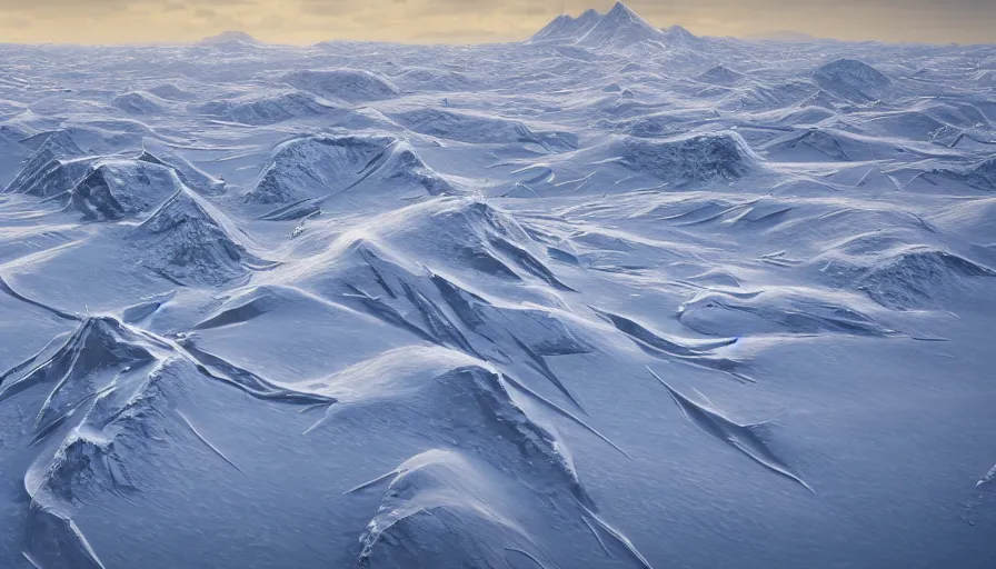 Image similar to washington dc under snow dunes, hyperdetailed, artstation, cgsociety, 8 k