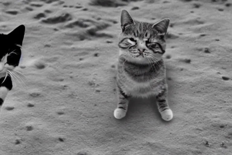 Image similar to the first cat ever sent to the moon, 4k