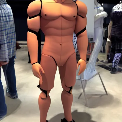 Image similar to muscular buff life sized ken doll also as a male android