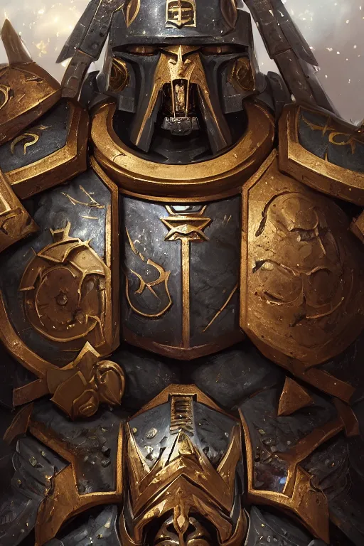 Image similar to armor portrait heros warhammer 4 0 k horus heresy fanart - the primarchs emperor by johannes helgeson animated with vfx concept artist & illustrator global illumination ray tracing hdr fanart arstation zbrush central hardmesh 8 k octane renderer comics stylized