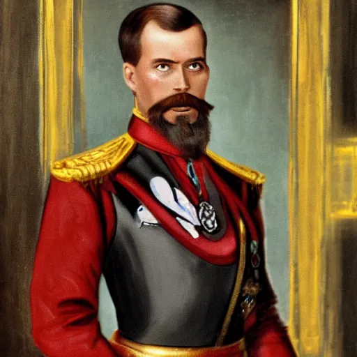 Image similar to tsar nicholas ii is iron man