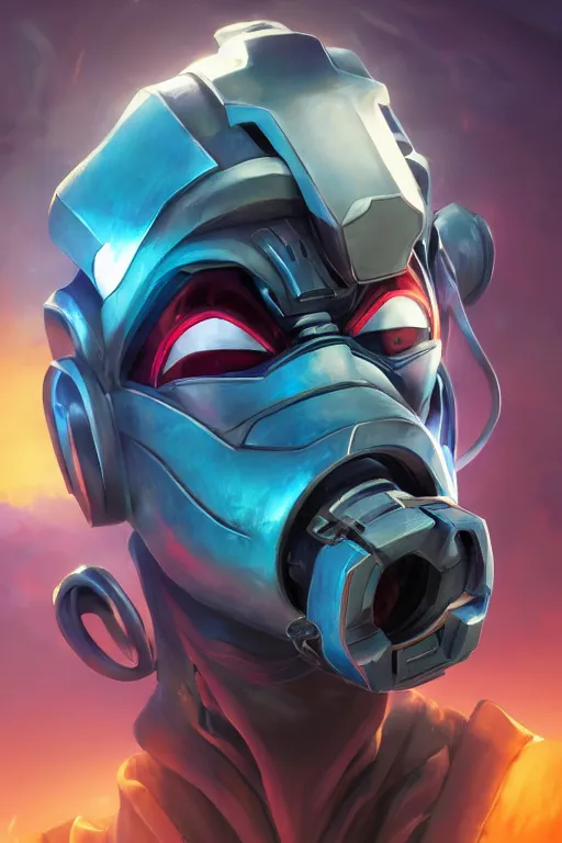 Image similar to epic mask helmet robot ninja portrait stylized as fornite style game design fanart by concept artist gervasio canda, behance hd by jesper ejsing, by rhads, makoto shinkai and lois van baarle, ilya kuvshinov, rossdraws global illumination radiating a glowing aura global illumination ray tracing hdr render in unreal engine 5