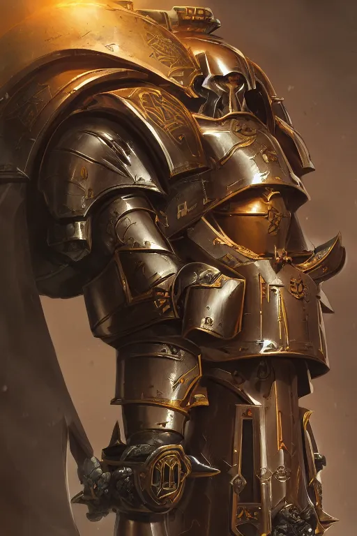 Image similar to armor portrait heros warhammer 4 0 k horus heresy fanart - the primarchs emperor by johannes helgeson animated with vfx concept artist & illustrator global illumination ray tracing hdr fanart arstation zbrush central hardmesh 8 k octane renderer comics stylized