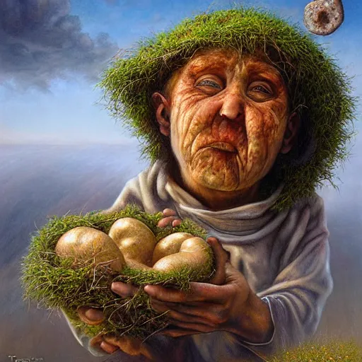 Prompt: The potatoes eaters, by Tomasz Alen Kopera