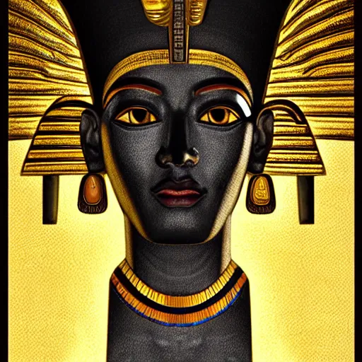 Image similar to Portrait of Egyptian God Osiris with infinite rays of consciousness emitting from his third eye concept art by George Stubbs, highly detailed, ultra detailed, ultra realistic, trending on artstation