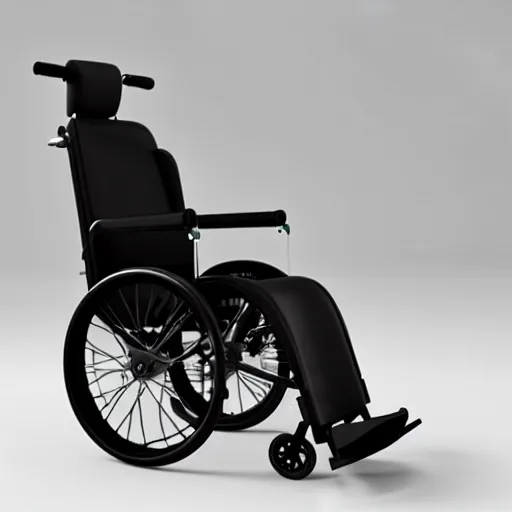 Image similar to a 3d render of a wheelchair of the future, ultra detailed, realism, 8k, octane render, unreal engine