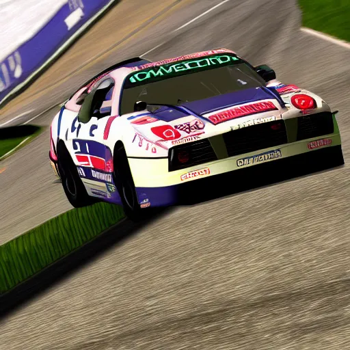 Prompt: grand turismo playstation one old gen screenshot