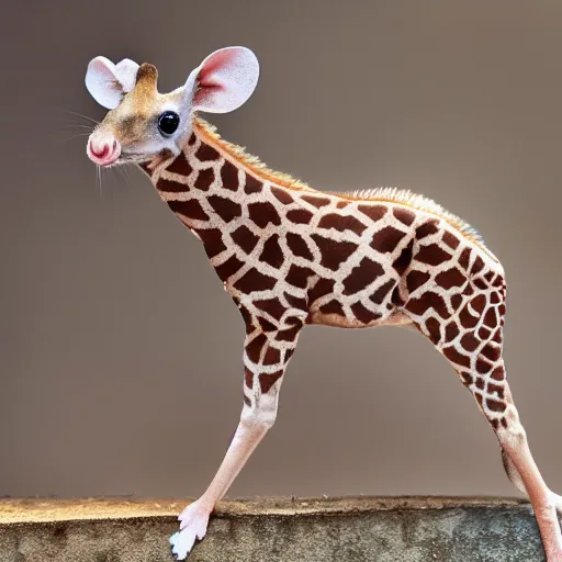 Image similar to photo of a mouse giraffe rat hybrid