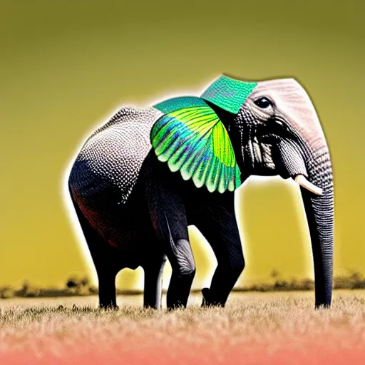 Image similar to a hummingbird - elephant - hybrid, animal photography