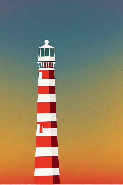 Image similar to minimalist boho style art of a lighthouse