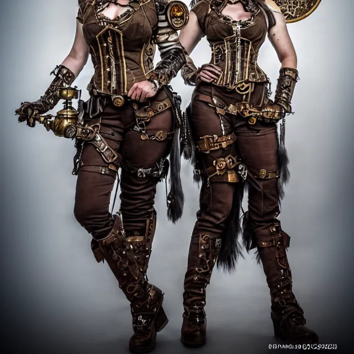 Image similar to full length photo of a very beautiful!! steampunk valkyrie, highly detailed, 4 k, hdr, smooth, sharp focus, high resolution, award - winning photo