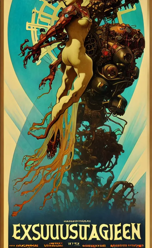 Image similar to exquisite imaginative alien creature poster art, movie art, by lucusfilm, weta studio, alphonso mucha, james jean, frank frazetta, 8 k, denoised, sharp, crisp, high quality