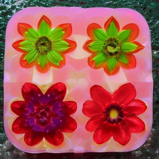 Image similar to flower jello art