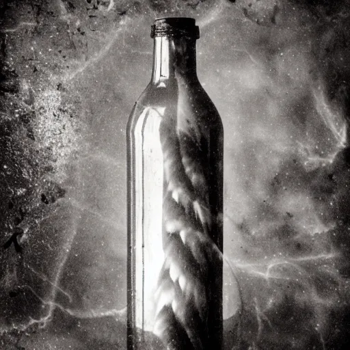 Prompt: a tornado inside a bottle, photo studio, mysterious