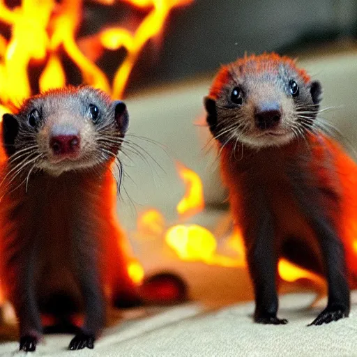 Image similar to fire ferrets