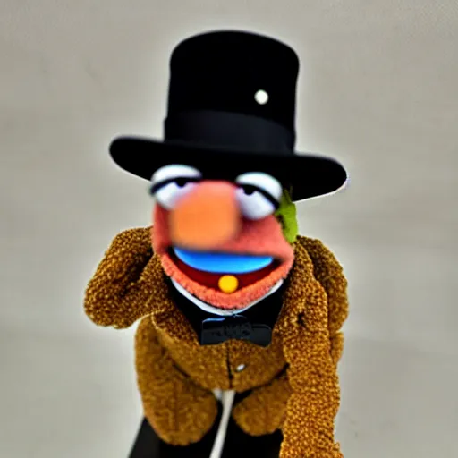 Image similar to winston churchill muppet, detailed, custom