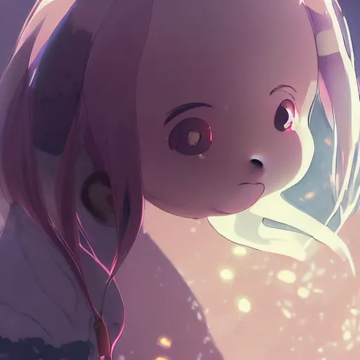 Image similar to a crying hamster, illustration concept art anime key visual trending pixiv fanbox by wlop and greg rutkowski and makoto shinkai and studio ghibli and kyoto animation symmetrical facial features