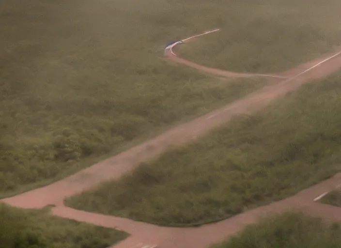 Image similar to A very high resolution image from a new movie, landscape, raining, hot, directed by wes anderson