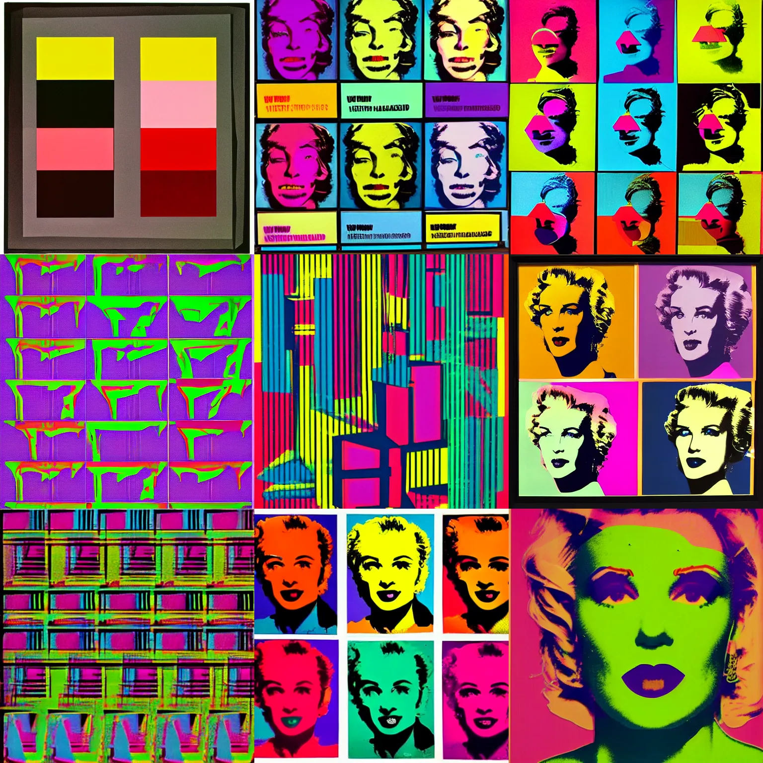 Prompt: impossible shapes by Andy Warhol, glitch art