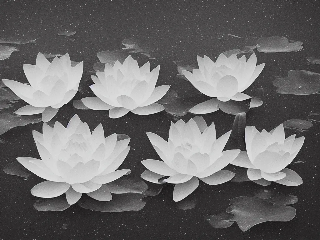 Prompt: double exposure lotus, space