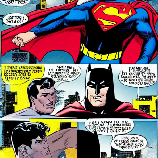 Prompt: superman vs batman