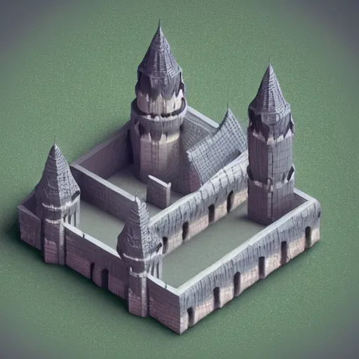 Prompt: Isometric 3D DARK CASTLE, realistic, soft texture, render in blender,, magic voxel, gradient, geometric, minimal, cinematic lighting C 15.0