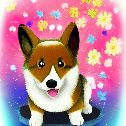 Anime Girl Corgi Dog Art Wallpaper 4K PC Desktop 4780b