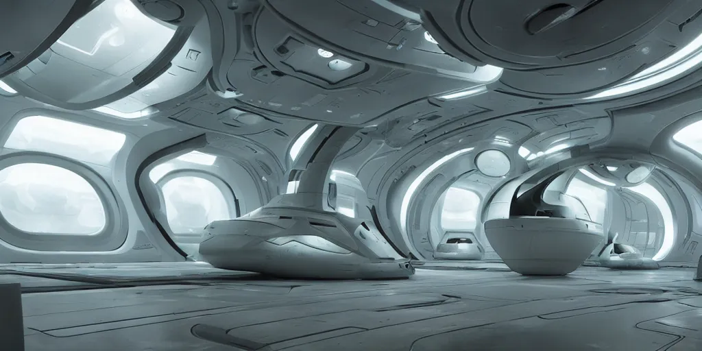 Image similar to a organic pod, sci - fi interior, in a clean science fiction lab, futuristic room, photorealistic, hyper real, cinematic, in the style of jim burns, john harris,