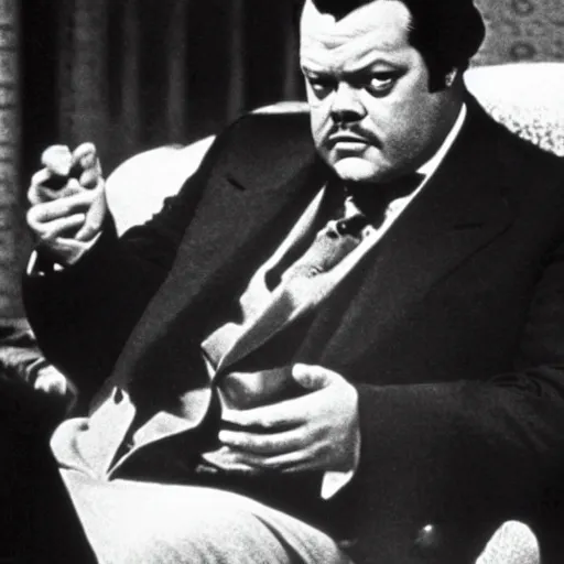 Image similar to A film still of Orson Welles in The Godfather (1972)