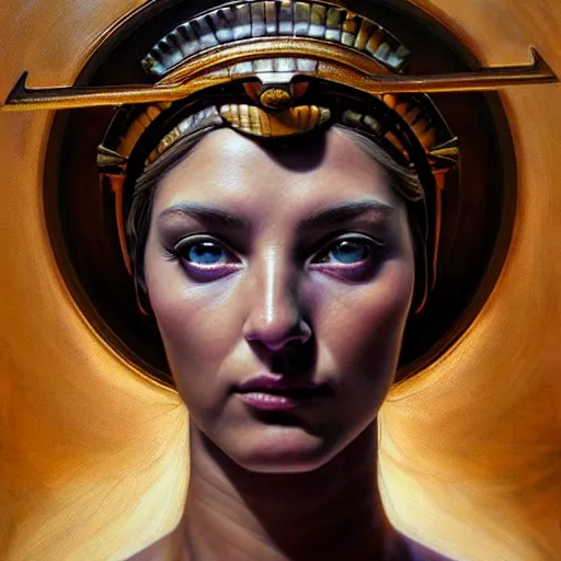 Prompt: hyperrealistic mixed media painting of beautiful goddess Athena, stunning 3d render inspired art by P. Craig Russell and Barry Windsor-Smith, perfect facial symmetry, dim volumetric lighting, 8k octane beautifully detailed render, post-processing, portrait, extremely hyper-detailed, intricate, epic composition, brown eyes, realistic eyes, correct!!! eyes, cinematic lighting, masterpiece, trending on artstation, very very detailed, masterpiece, stunning