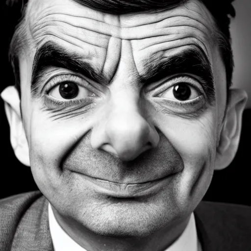 Image similar to A portrait mr bean teams up with a teenage mr bean, perfect faces, 50 mm, award winning photography