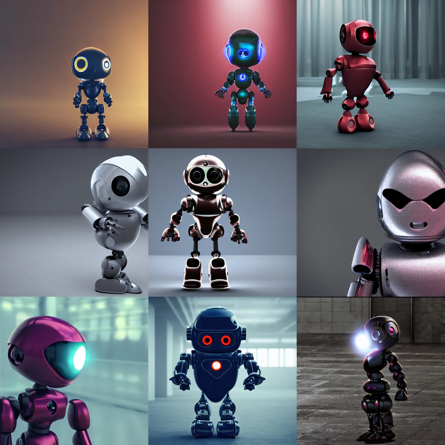 Image similar to a cute little robot. super realistic 8 k render of a dark hooded powerful elegant, cinematic composition