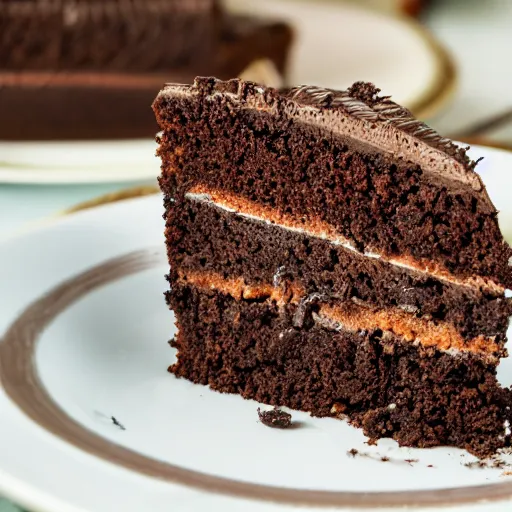 Prompt: a slice of cake made of mud and dirt, with earthworms crawling on it, food photography, dslr, f3.5